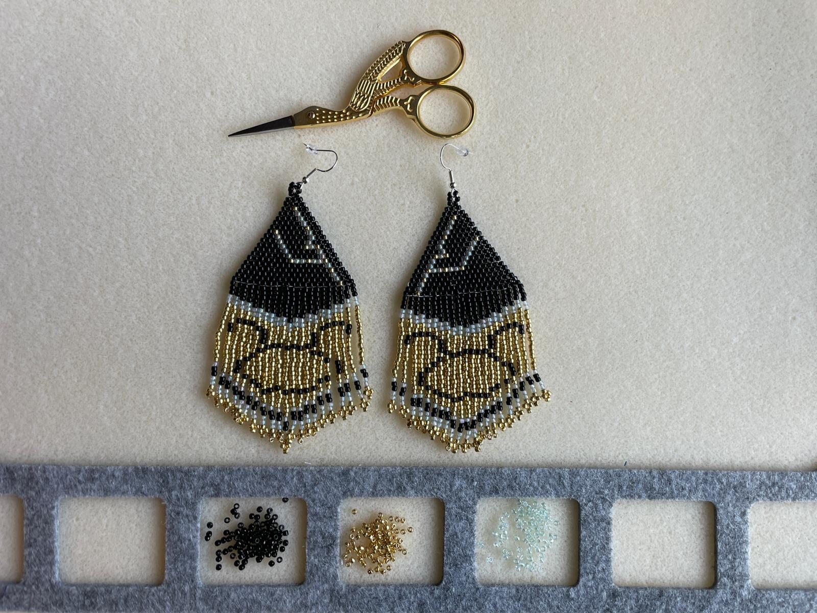 Taurus Beaded Fringe Earrings